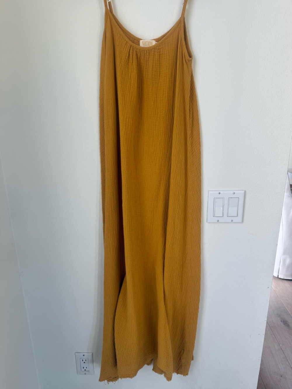 Nation LTD Lila Marigold Cotton Gauze Maxi Dress